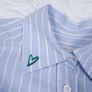 Zadig & Voltaire Blue White Striped Graphic Button-Up Tais Raye Tag Shirt Size XS Image 4