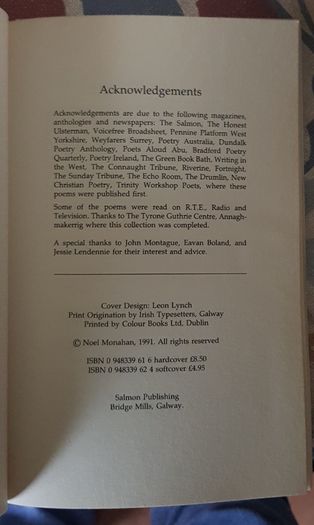 Opposite Walls: Poems by Noel Monahan