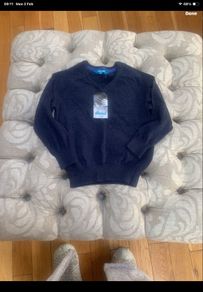 jumper Bnwt 100% cotton 3-4 v neck denim shade jumper