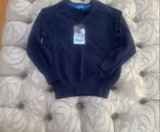 jumper Bnwt 100% cotton 3-4 v neck denim shade jumper