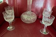 Vintage Thos Webb Decanter &amp; Glasses Set