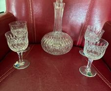 Vintage Thos Webb Decanter & Glasses Set