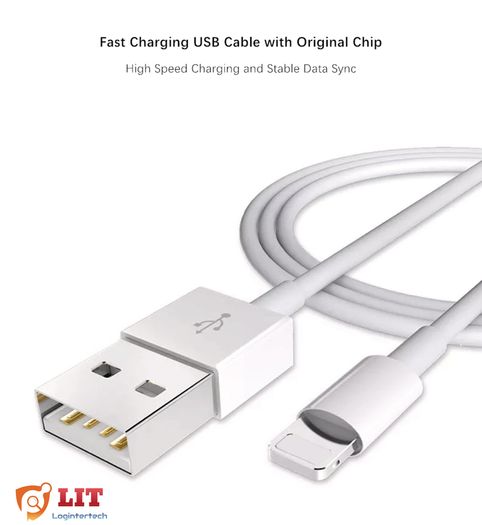 1m/2m/3m Long iPhone Charger for Apple Lightning iPhone 12 11 X 6 5 7 8 USB Cable