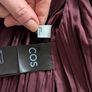 COS burgundy long sleeve pleated dress Image 4