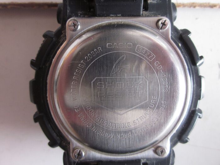 Vintage Casio Mens Black G SHOCK GD 120TS 3427 Digital Watch