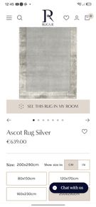 Large Asiatic Ascot Luxury Wool Rug