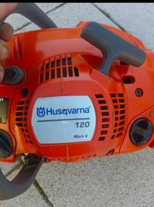 Husqvarna 120 Mark II chain saw in excellent working condition which starts half pull.