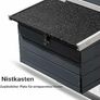 Chicken Coop with Nesting Box & Open Enclosure, Grey, House with Pull-out Tray Image 4