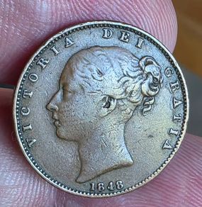 1848 british farthing