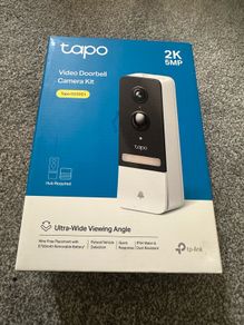 Tapo D230S1 Wireless Battery Video Doorbell + Chime & Hub Included