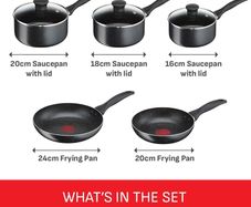 Tefal 5 piece non-stick pots and pan set