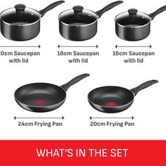 Tefal 5 piece non-stick pots and pan set