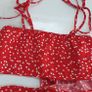 SHEIN red love hearts shorts and bralet co-ord Sz s (Fit 8UK) Image 7
