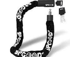 Bike Lock with 3 Keys - 90 cm with 6 mm Steel Chain, Anti-Theft High Security Bicycle Chain Lock with Waterproof Cover for Bicycle, E-Bike, MTB, Motorcycle