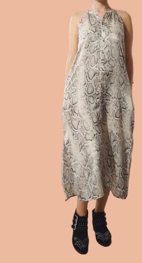 Zara Snake Print Maxi Dress  Size L