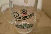 Staropramen tankard beer glass