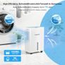 16L Dehumidifiers for Home Damp, Compressor Dehumidifier with Digital Humidity Display, Laundry & Sleep Modes, Water Tank & Drain Hose, 24H Timer, Child Lock, Portable Air Dryer for Bedroom Image 4
