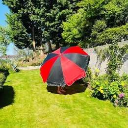 Summer Pride Rainbow Or Black & Red Garden Pub Party Parade Umbrellas. Brand New In Box 2 Metre