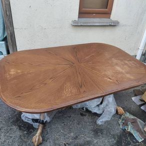 Extendable Dining Table with Rounded Corners, 1970s