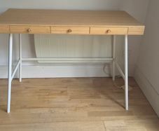 IKEA desk with bamboo top