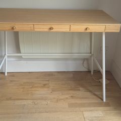 IKEA desk with bamboo top