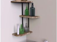 main image for ad BRAND NEW Rustic Industrial Wood Shelf Wall Mount Corner Rack Display
