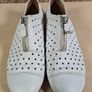 womens Gabor Hovercraft perforated soft white leather slip on shoes Size 5.5 flats pumps Image 3