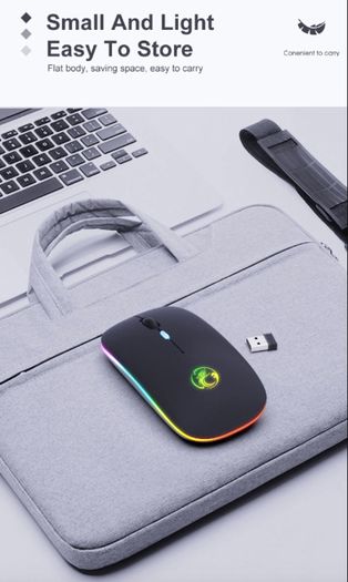 I-Mice 2-mode Rechargeable Wireless Bluetooth Ultra Slim Backlit Mouse.
