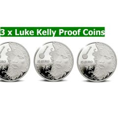 3 Luke Kelly Silver Proof coins 2020