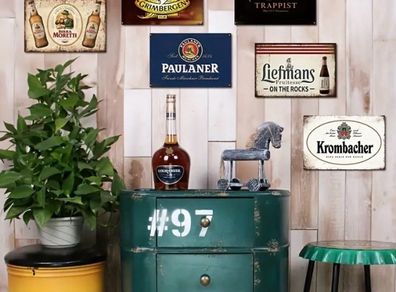 Collection beer tin signs free postage