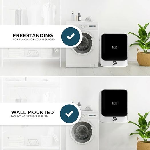 3kg Mini Vented Tumble Dryer, 830W Compact Laundry Dyer with 5 Drying Modes, Stainless Steel Tub & Overheat Protection, 180min Timer Countertop/Wall Mounted