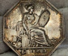 France Silver 1837 Insurance Token Coin Scarce
