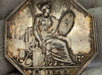 France Silver 1837 Insurance Token Coin Scarce