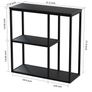 Black console unit with shelves Image 2