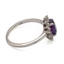 Vintage 925 Sterling Silver Amethyst & CZ Halo Ring Image 7