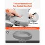 Raised Toilet Seat with Handles 158.7 kg Handicap Elevated Riser, for Seniors, Elderly & Disabled, Adjustable Height & Width, Soft Cushion Padded, Fits Round, Elongated & V-Shaped Commode Image 5