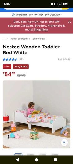 Toddler bed (no mattress)