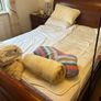 Sleigh bed with mattress, bedside unit and drawer/mirror Image 2