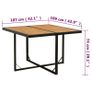 BN Garden Table Black 109x107x74 cm Poly Rattan & Solid Wood Acacia Image 3