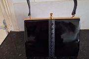 Genuine vintage Clarks patent leather handbag