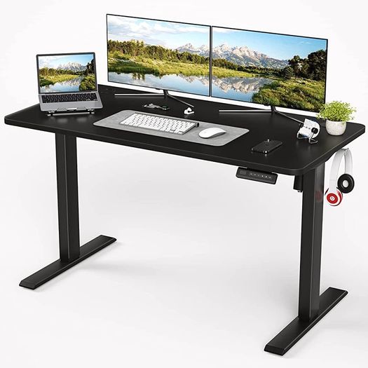 Electric Height Adjustable Standing Desk Sit Stand Desk with Whole Board for Home Working