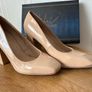 Beige block-heel court shoes by Sergio Todzi with a square-round toe Uk4 Eur37 Image 3