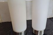 Lovely pair of frosted glass touch lamps