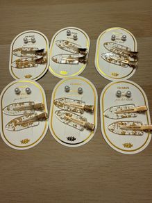 Bridal Party hair clip and earring novelty sets