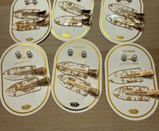 Bridal Party hair clip and earring novelty sets
