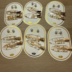 Bridal Party hair clip and earring novelty sets