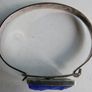 Vintage Lapis Lazuli Bangle, Sterling Silver or Silver Plated Gemstone Bangle Image 3