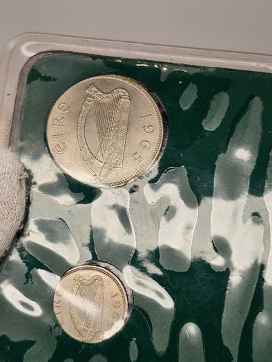 Ireland 1965 Coin Set in Plastic Holder Florin 3d 1d 1/2d