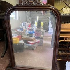 Large Mahogany Mirror with carved detailing
