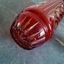 Vintage russian red cut crystal vase Image 2